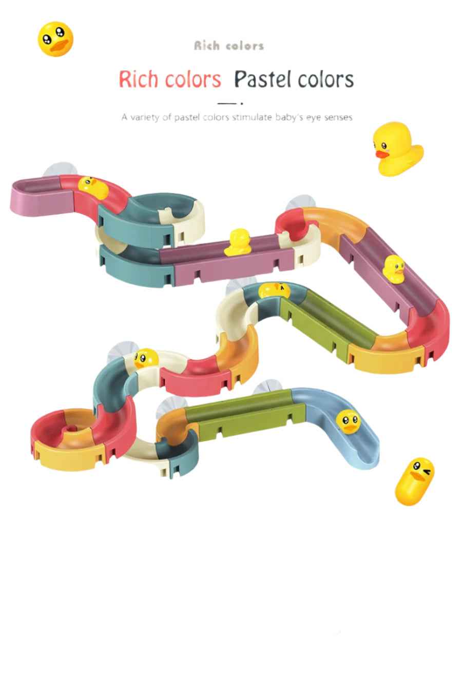 🌈 Duck Slide Bath Toy – Rainbow Water Play for Splashy Fun! 🛁🦆 - ThiGui