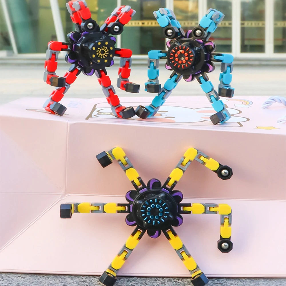 🌀 Deformable Fidget Spinner Chain – Twist, Spin, Pop & Play Fun for Busy Hands! - ThiGui