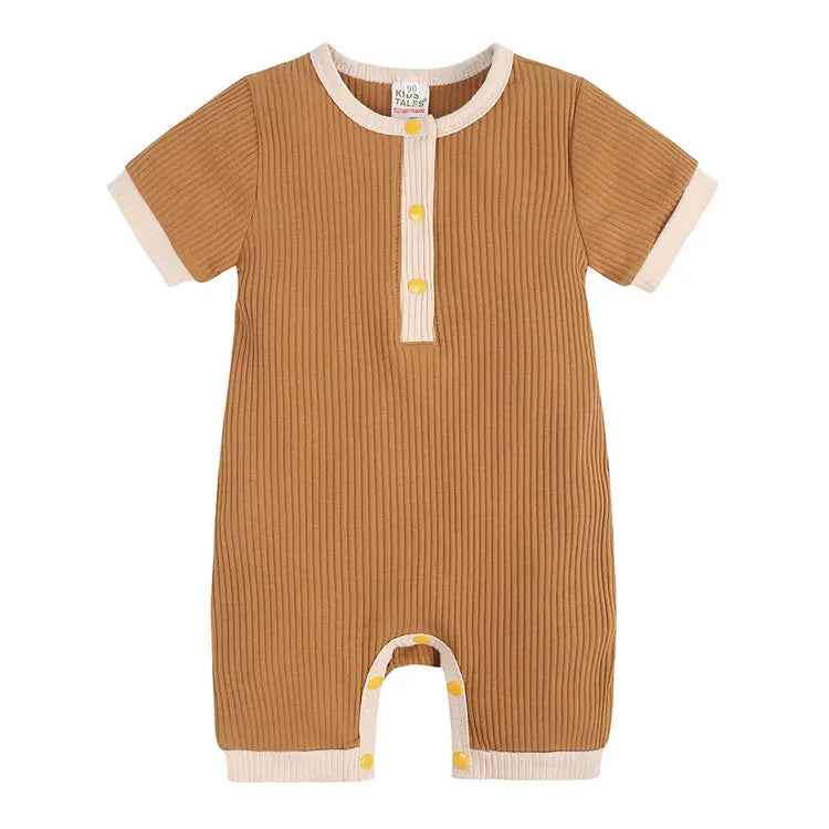 🌞 Cotton-Linen Baby Romper – Breezy Summer Comfort for Boys 3–18 Months 🧺💙 - ThiGui