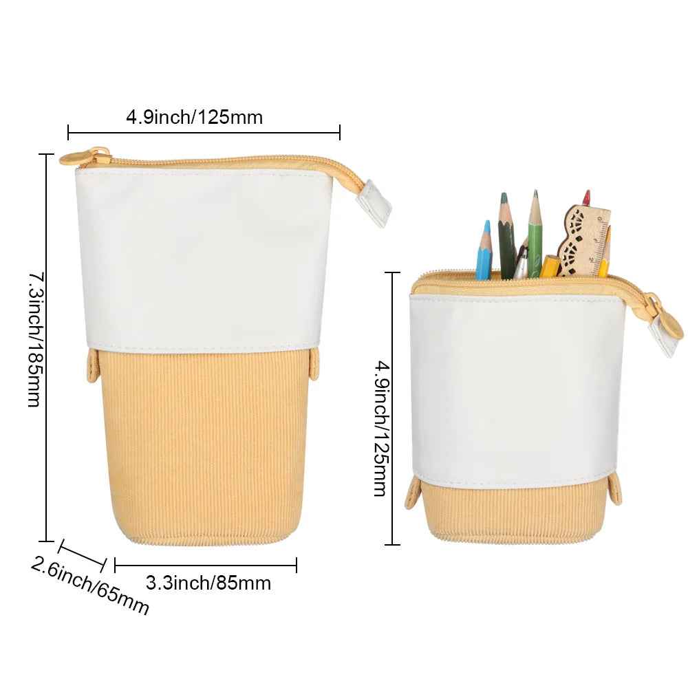 ✏️ Cute & Clever! Colorful Telescopic Pen Pouch for Kids 🐻🌈 - ThiGui