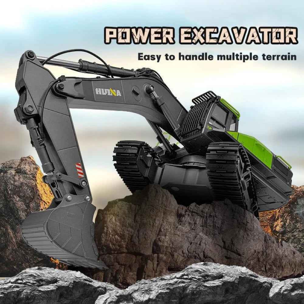 🚧 Power in Your Hands – 1:14 HUINA RC Excavator Truck with Real Sounds! 🔋🚜 - ThiGui