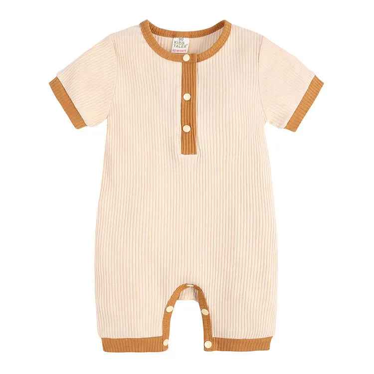 🌞 Cotton-Linen Baby Romper – Breezy Summer Comfort for Boys 3–18 Months 🧺💙 - ThiGui