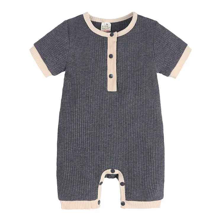 🌞 Cotton-Linen Baby Romper – Breezy Summer Comfort for Boys 3–18 Months 🧺💙 - ThiGui