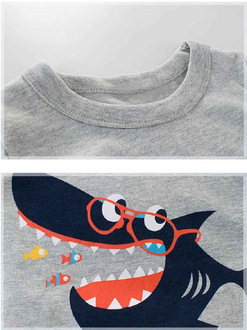 👕Adorable Cotton Cartoon Tees – Comfy Summer Fun for Little Explorers! - ThiGui