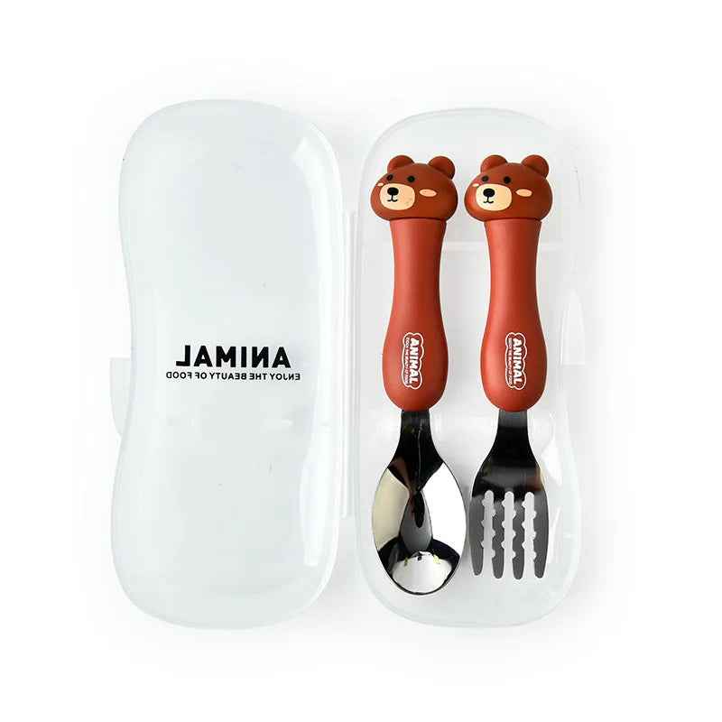 🧊Adorable Animal Cutlery Set – Make Mealtimes Fun & Easy for Little Ones! - ThiGui