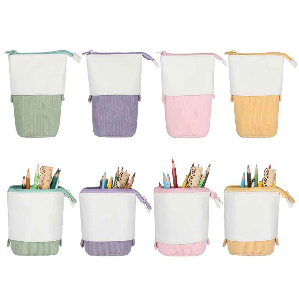 ✏️ Cute & Clever! Colorful Telescopic Pen Pouch for Kids 🐻🌈 - ThiGui