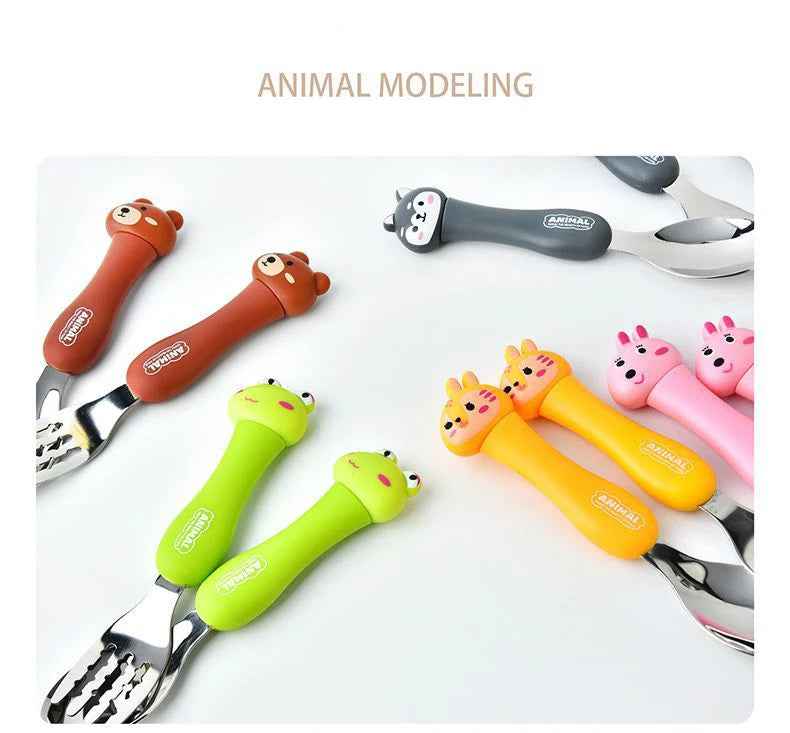 🧊Adorable Animal Cutlery Set – Make Mealtimes Fun & Easy for Little Ones! - ThiGui