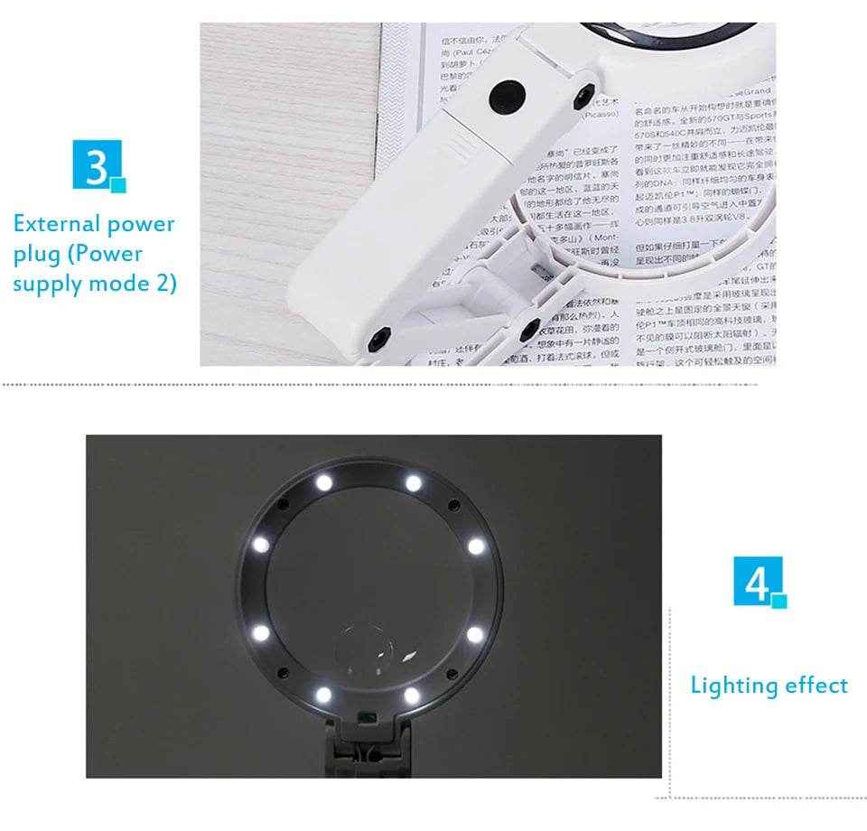 🔍Bright-Eyed Buddy: Foldable LED Magnifying Glass for Little Explorers! - ThiGui