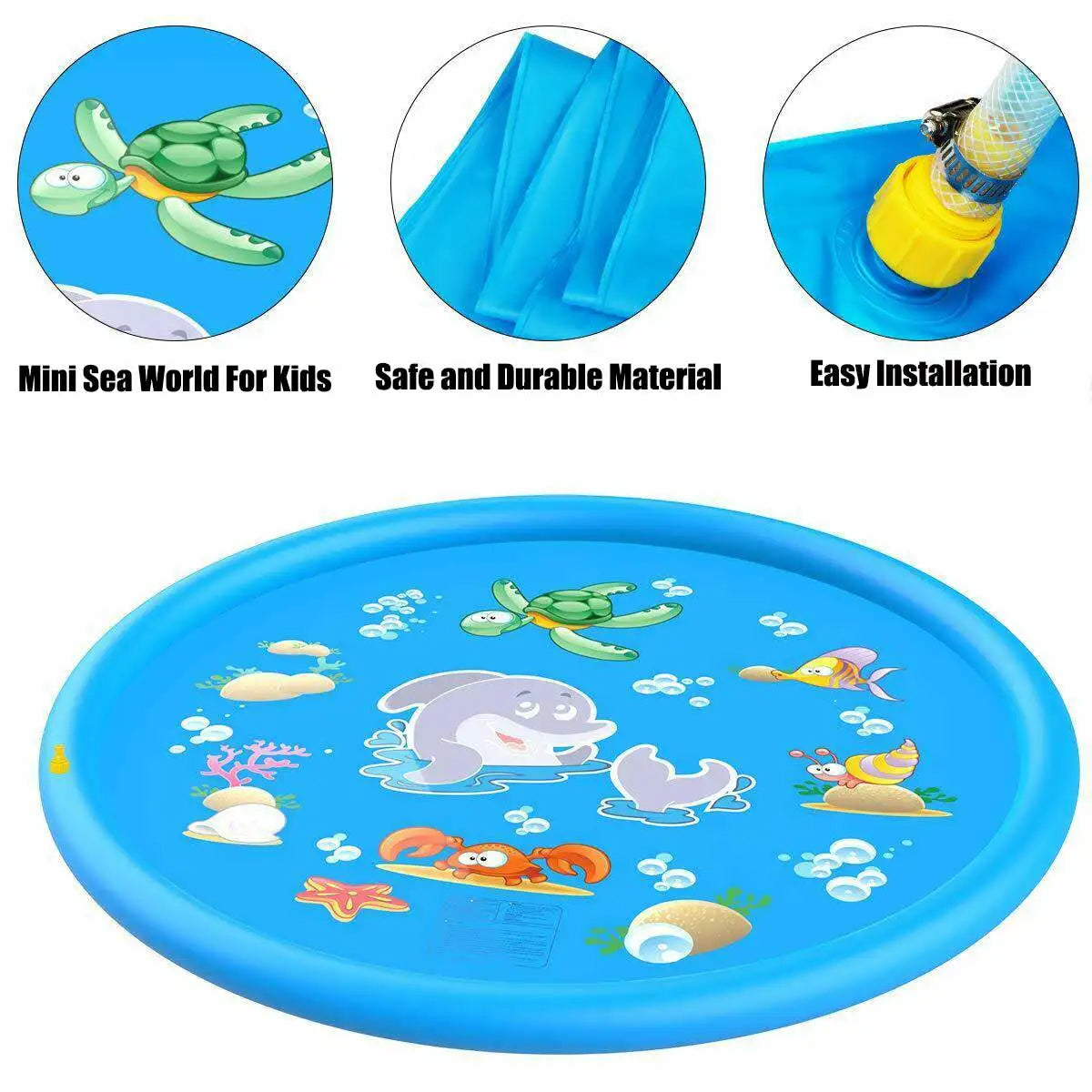 💦 Splash Time Fun! Inflatable Water Sprinkler Pad for Active Kids ☀️🧒 - ThiGui