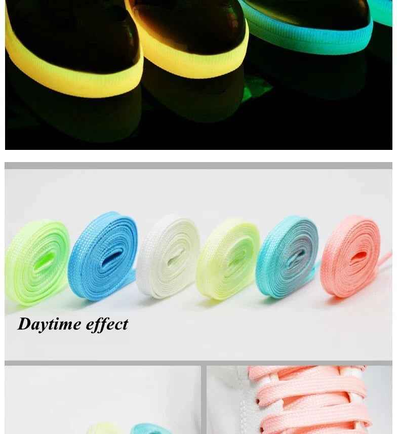 Glow Magic Shoelaces – Fun & Fluorescent Style for Night-Time Adventures - ThiGui