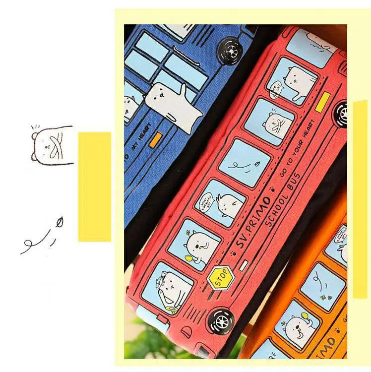 🚌 Creative School Bus Pencil Case – Big Fun for Little Explorers! ✏️🎒 - ThiGui