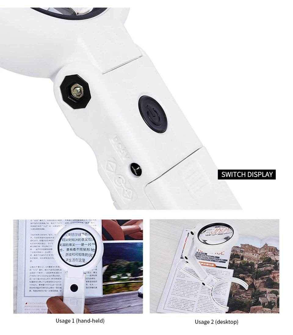 🔍Bright-Eyed Buddy: Foldable LED Magnifying Glass for Little Explorers! - ThiGui