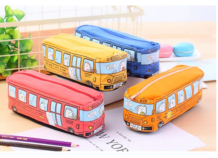 🚌 Creative School Bus Pencil Case – Big Fun for Little Explorers! ✏️🎒 - ThiGui