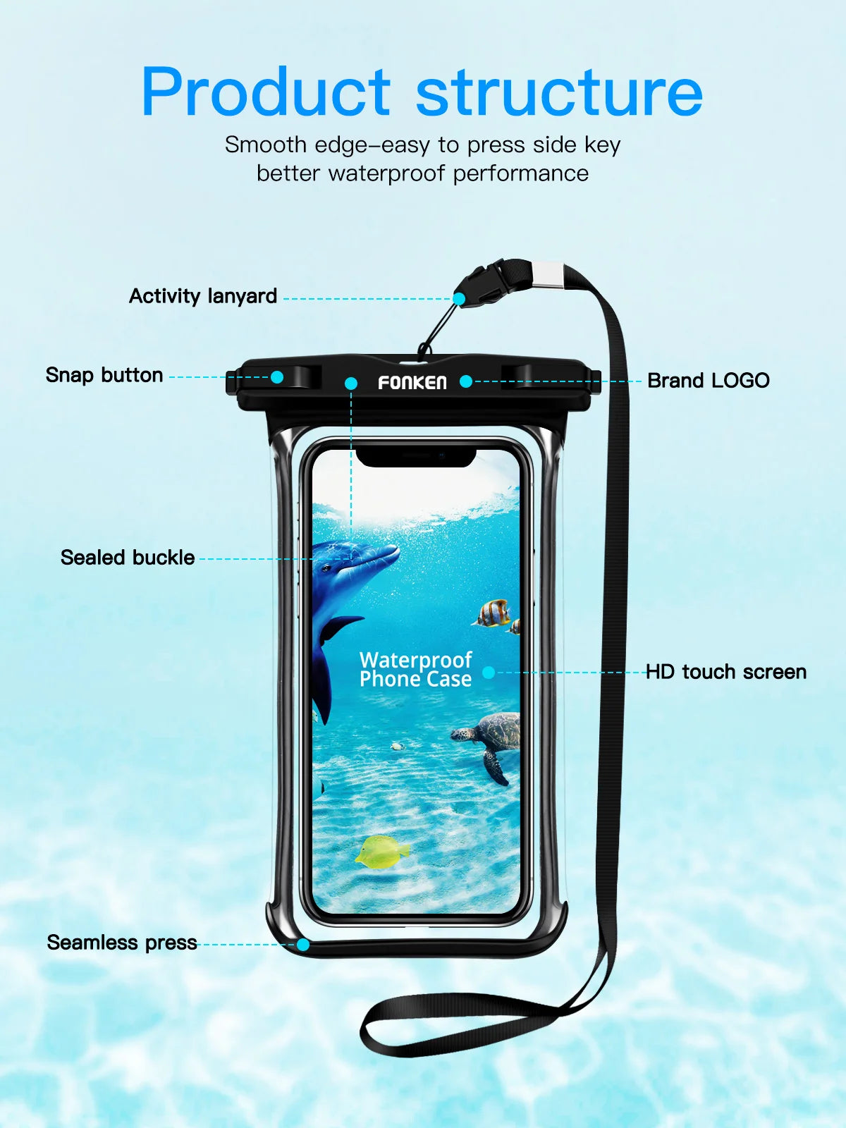🌊📱 Full View Waterproof Phone Pouch – Dive Into Fun, Worry-Free! 🏊‍♂️💧 - ThiGui
