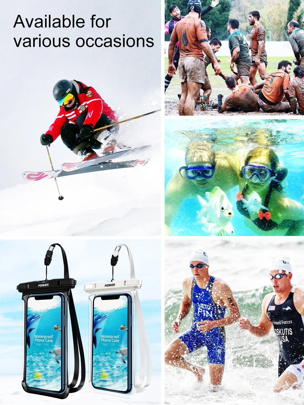 🌊📱 Full View Waterproof Phone Pouch – Dive Into Fun, Worry-Free! 🏊‍♂️💧 - ThiGui