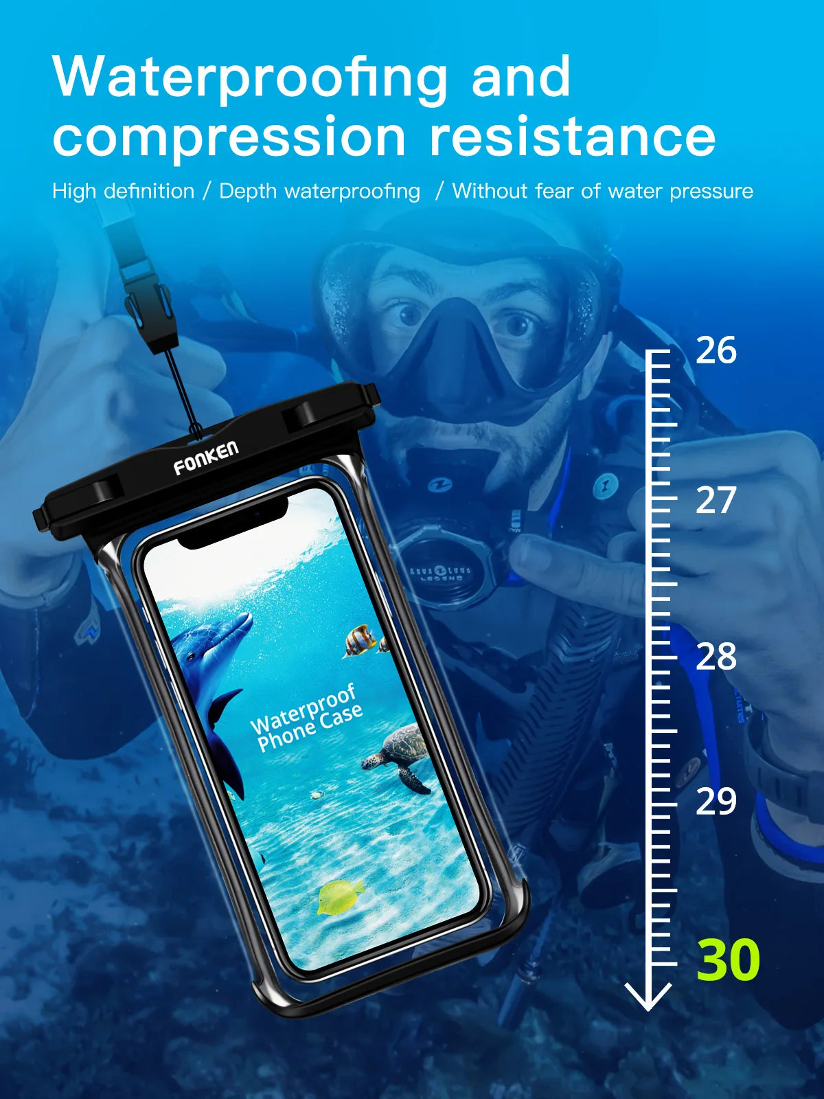 🌊📱 Full View Waterproof Phone Pouch – Dive Into Fun, Worry-Free! 🏊‍♂️💧 - ThiGui