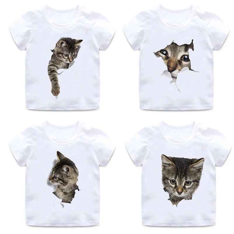 😺 Purr-fectly Cool! 3D Cat T-Shirt for Boys – Fun, Soft & Stylish! - ThiGui
