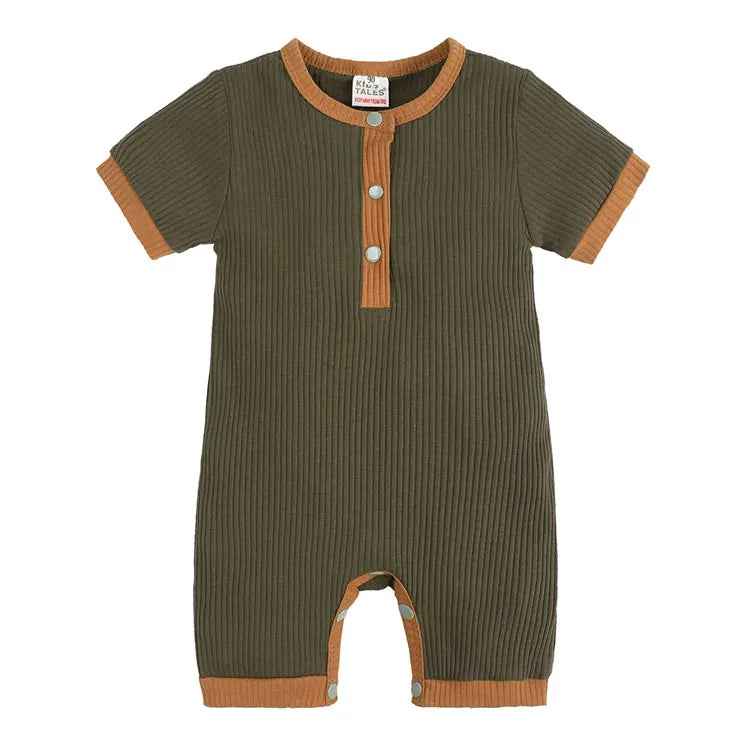 🌞 Cotton-Linen Baby Romper – Breezy Summer Comfort for Boys 3–18 Months 🧺💙 - ThiGui