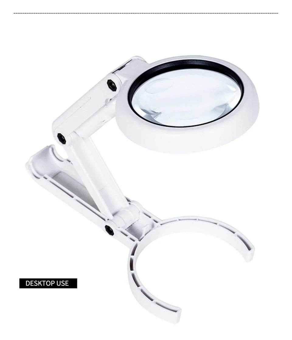 🔍Bright-Eyed Buddy: Foldable LED Magnifying Glass for Little Explorers! - ThiGui