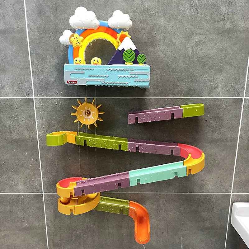 🌈 Duck Slide Bath Toy – Rainbow Water Play for Splashy Fun! 🛁🦆 - ThiGui