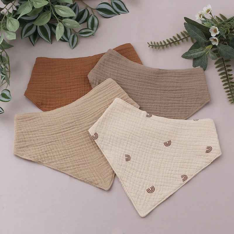 👶 Everyday Essential Baby Bibs – Soft Cotton Bandana Set for Mess-Free Cuddles & Feeds 🍼✨ - ThiGui