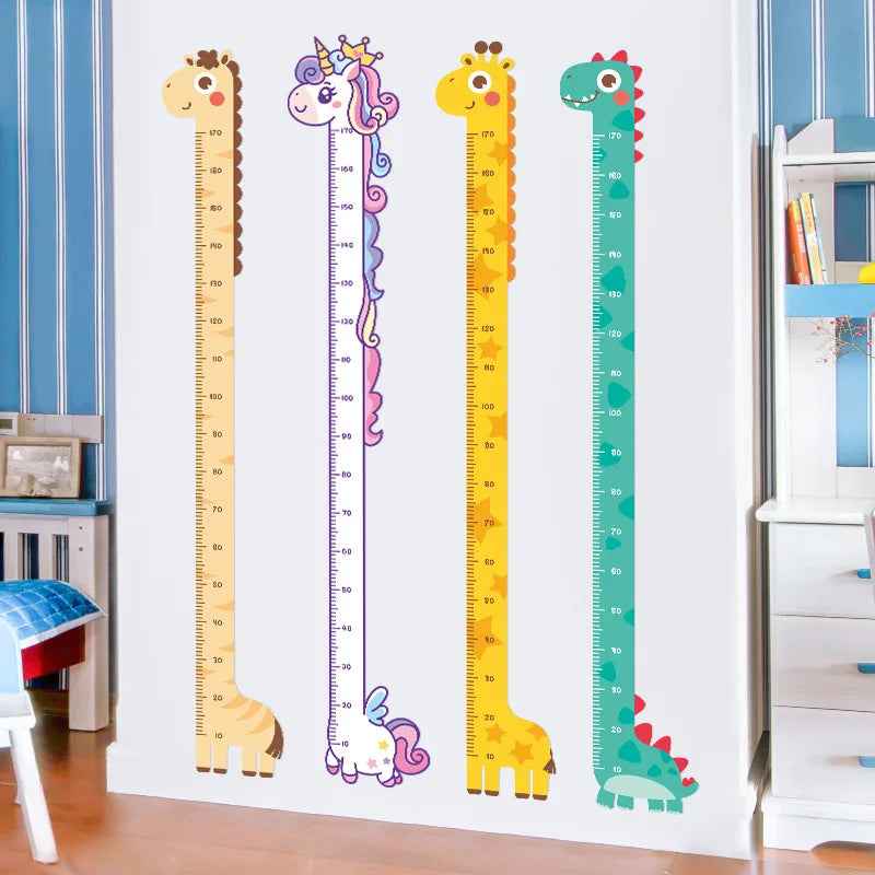 Watch Me Grow! Cute Animal Height Chart Wall Sticker for Boys’ Rooms - ThiGui