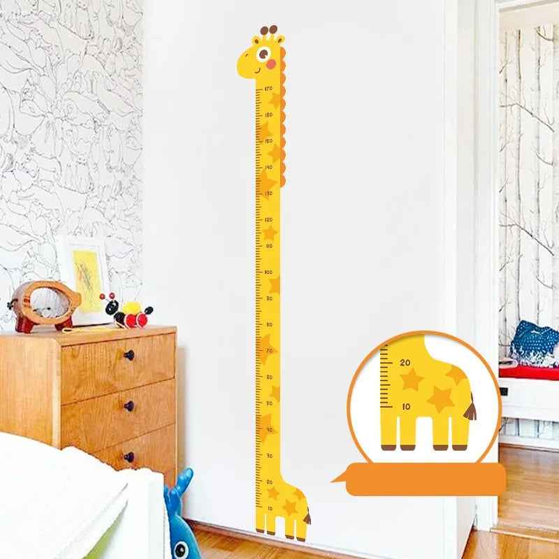 Watch Me Grow! Cute Animal Height Chart Wall Sticker for Boys’ Rooms - ThiGui