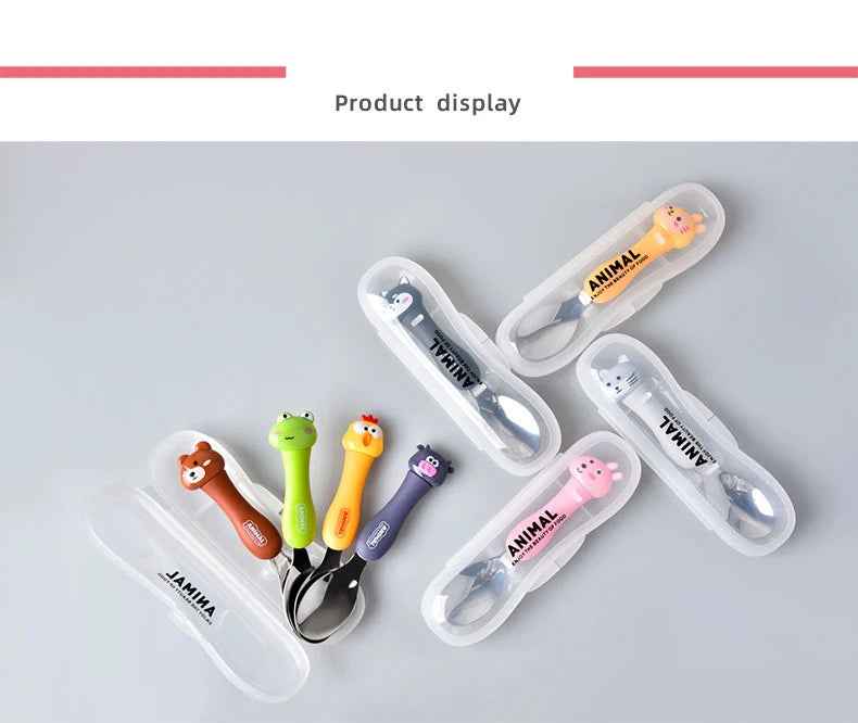 🧊Adorable Animal Cutlery Set – Make Mealtimes Fun & Easy for Little Ones! - ThiGui