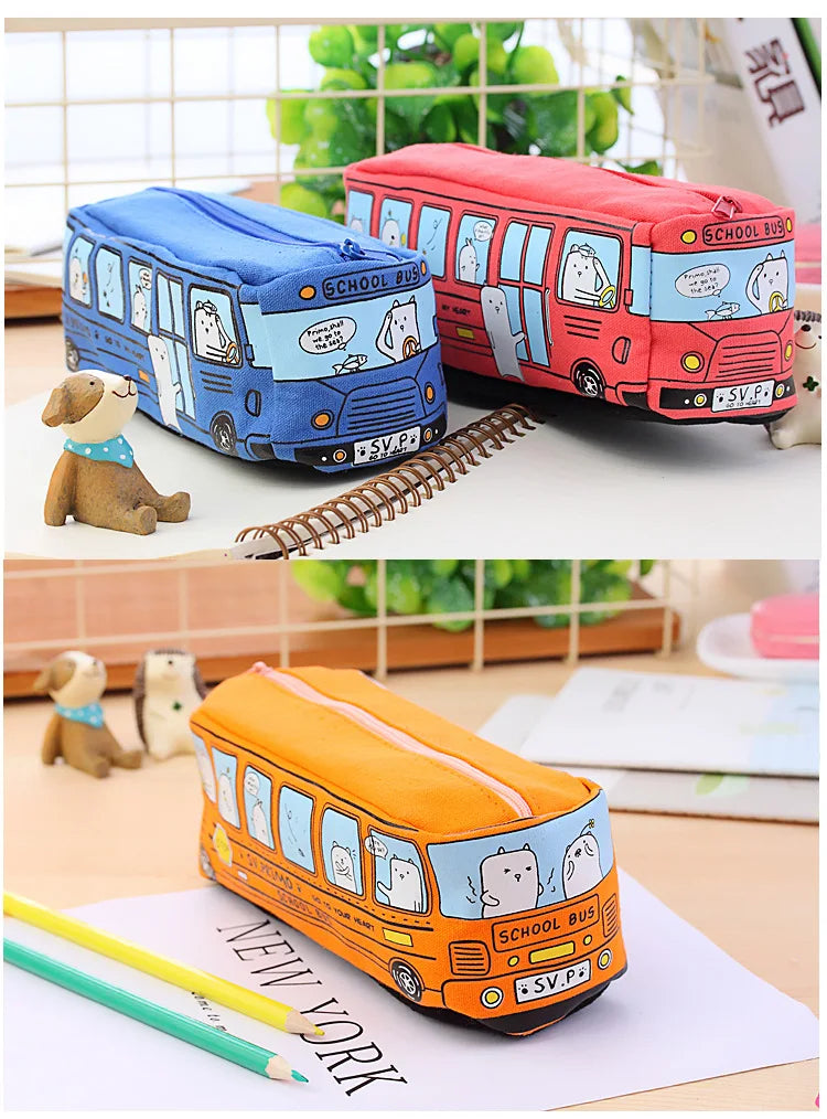 🚌 Creative School Bus Pencil Case – Big Fun for Little Explorers! ✏️🎒 - ThiGui