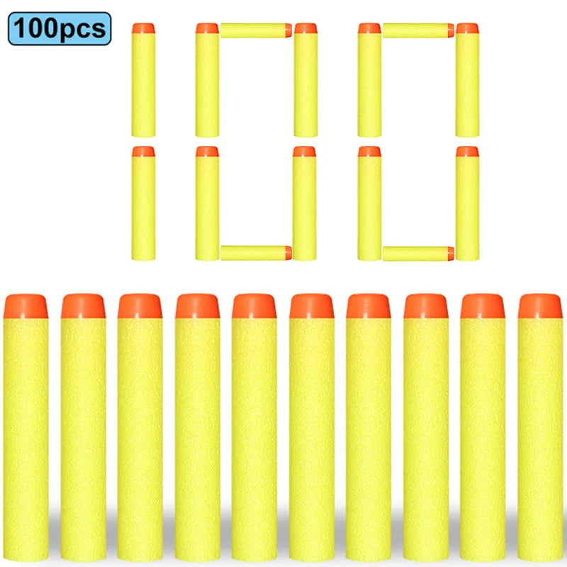 🎯 100 Soft Foam Bullets for Nerf Blasters | Safe, Fun & Non-Stop Action for Boys! 🔫✨ - ThiGui