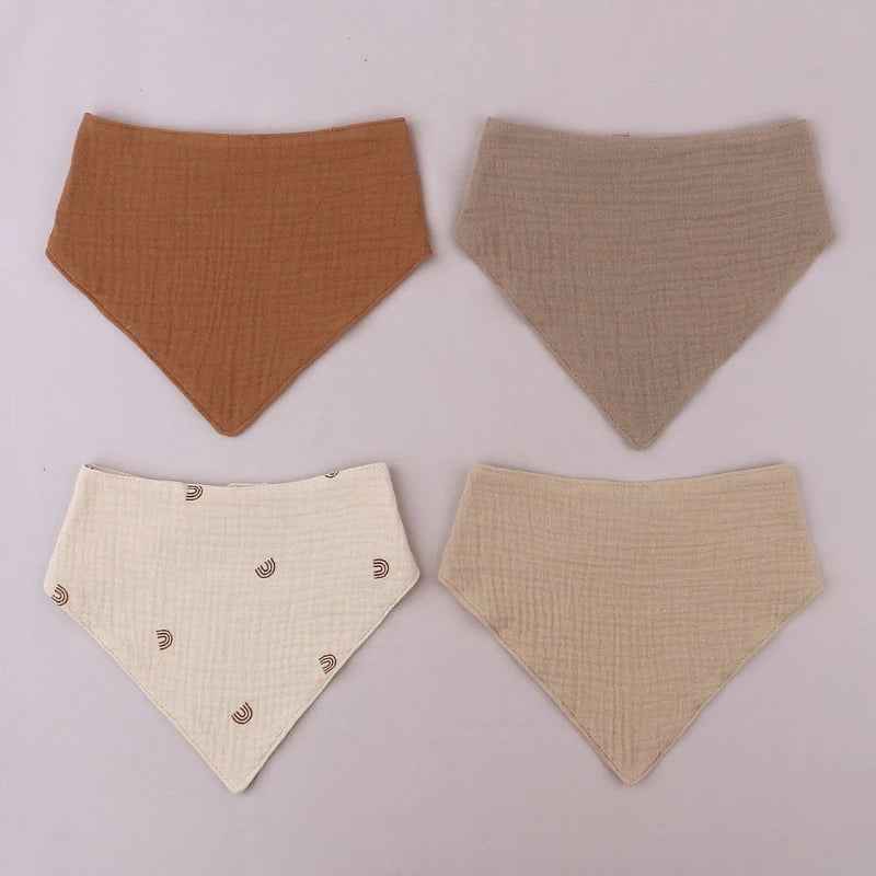 👶 Everyday Essential Baby Bibs – Soft Cotton Bandana Set for Mess-Free Cuddles & Feeds 🍼✨ - ThiGui