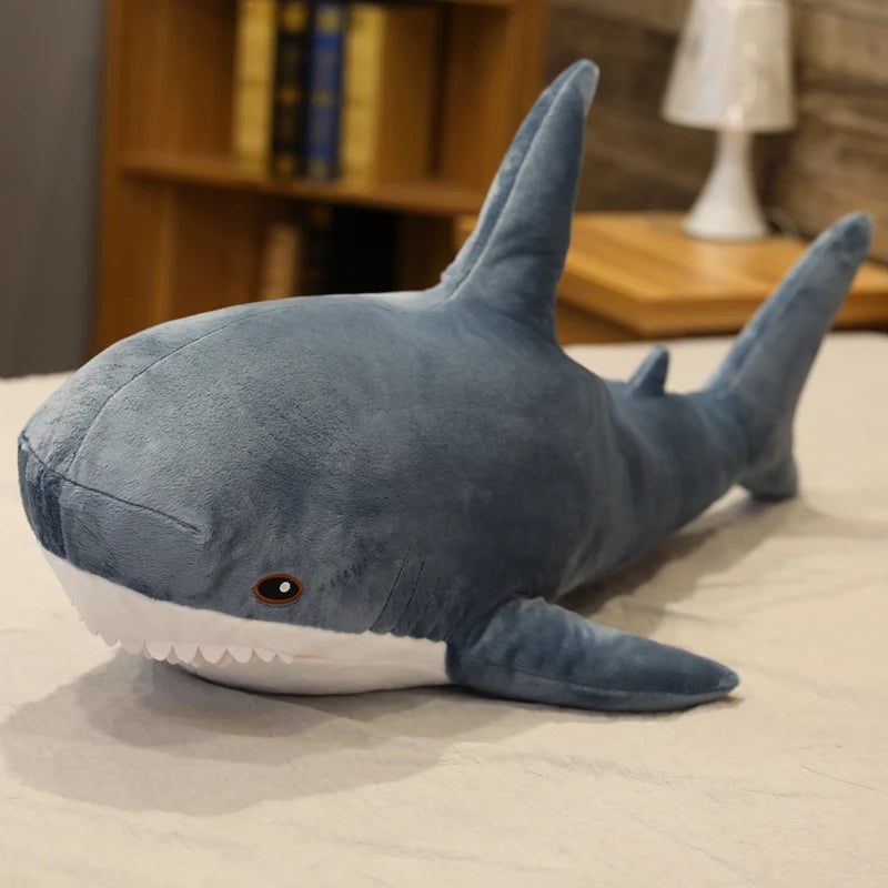 🦈 Snuggles That Bite (Just a Little!) – Shark Plush Pillow for Cool Kids 🛏️💙 - ThiGui