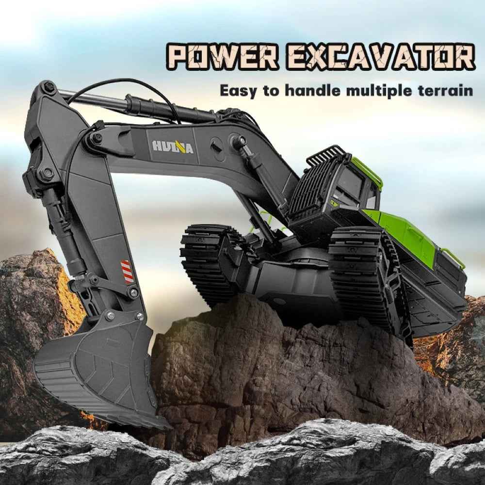 🚧 Power in Your Hands – 1:14 HUINA RC Excavator Truck with Real Sounds! 🔋🚜 - ThiGui
