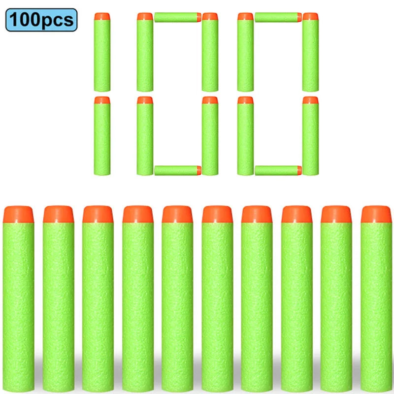 🎯 100 Soft Foam Bullets for Nerf Blasters | Safe, Fun & Non-Stop Action for Boys! 🔫✨ - ThiGui