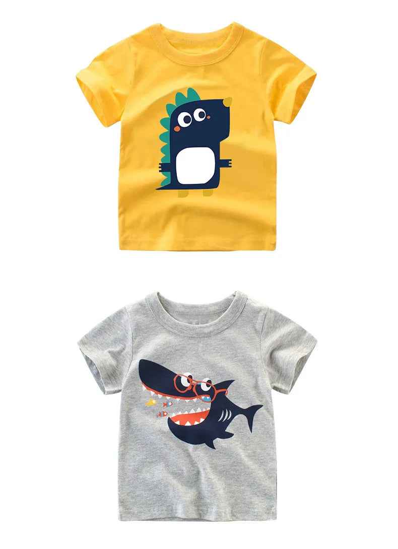 👕Adorable Cotton Cartoon Tees – Comfy Summer Fun for Little Explorers! - ThiGui