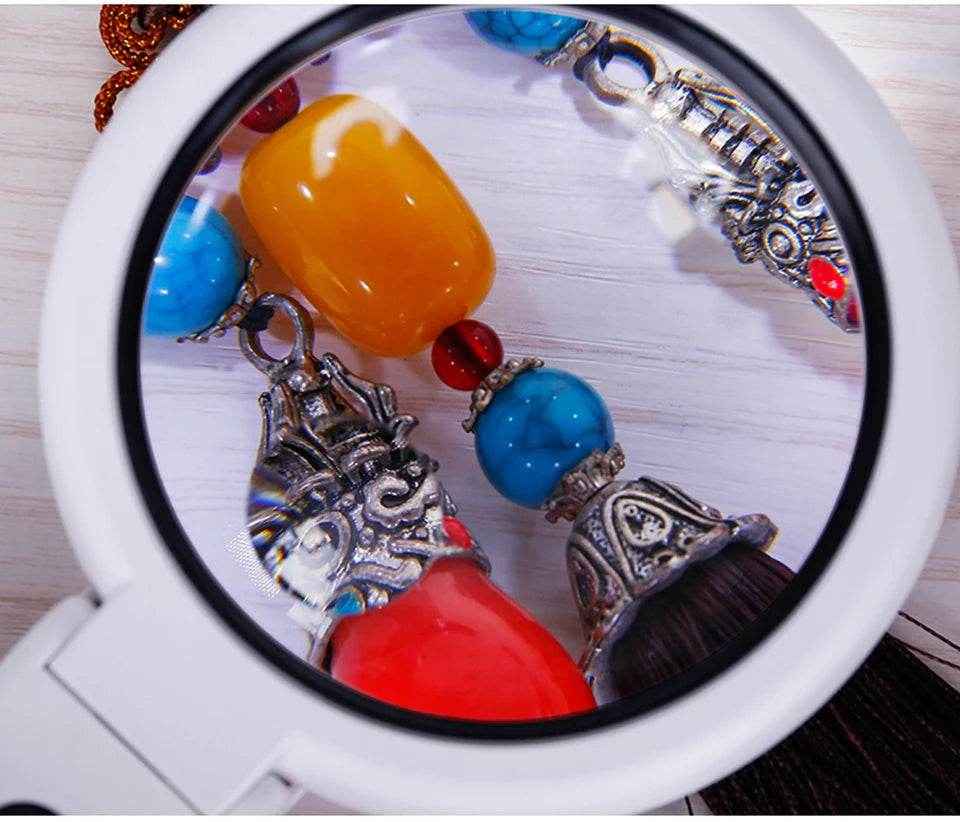 🔍Bright-Eyed Buddy: Foldable LED Magnifying Glass for Little Explorers! - ThiGui