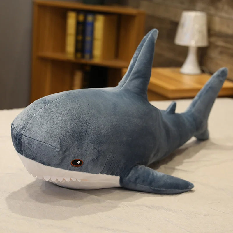 🦈 Snuggles That Bite (Just a Little!) – Shark Plush Pillow for Cool Kids 🛏️💙 - ThiGui