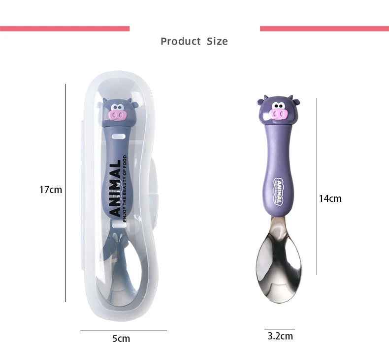 🧊Adorable Animal Cutlery Set – Make Mealtimes Fun & Easy for Little Ones! - ThiGui