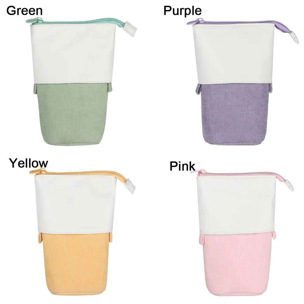 ✏️ Cute & Clever! Colorful Telescopic Pen Pouch for Kids 🐻🌈 - ThiGui