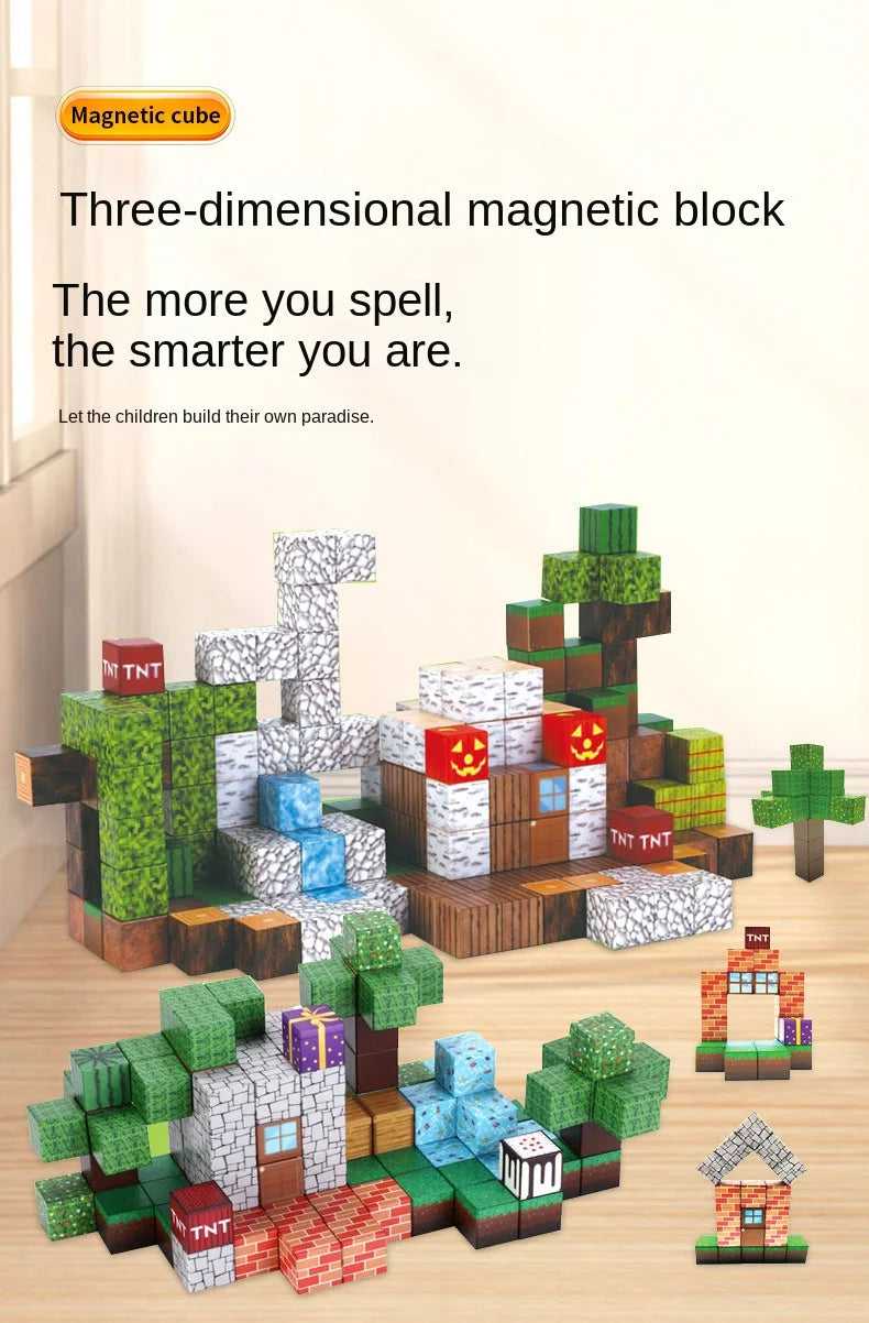 🧲✨ Magnetic Mine World Building Set – Endless Fun for Little Explorers! 🚀🌈 - ThiGui