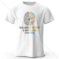 Brain Power Cotton Tee 🧠✨ Funny Soft & Breathable Unisex T-Shirt - ThiGui