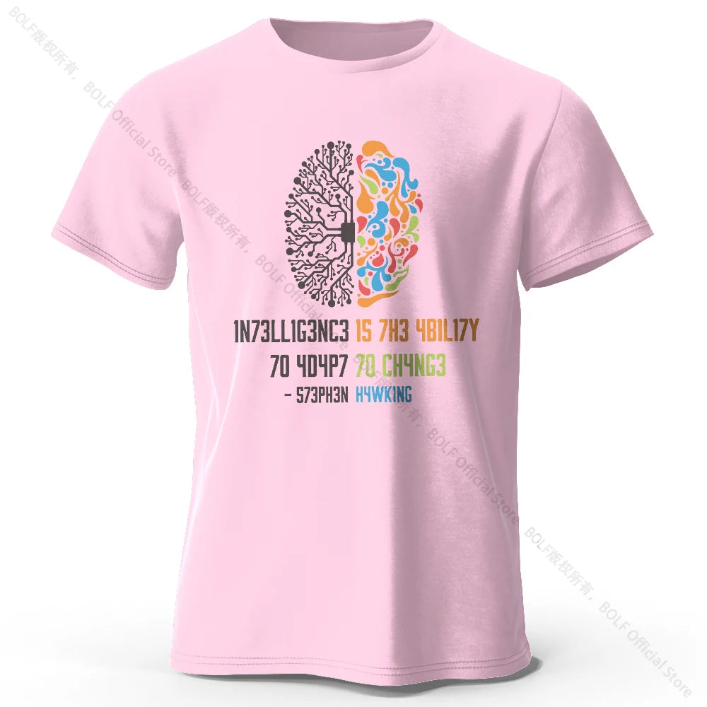 Brain Power Cotton Tee 🧠✨ Funny Soft & Breathable Unisex T-Shirt - ThiGui