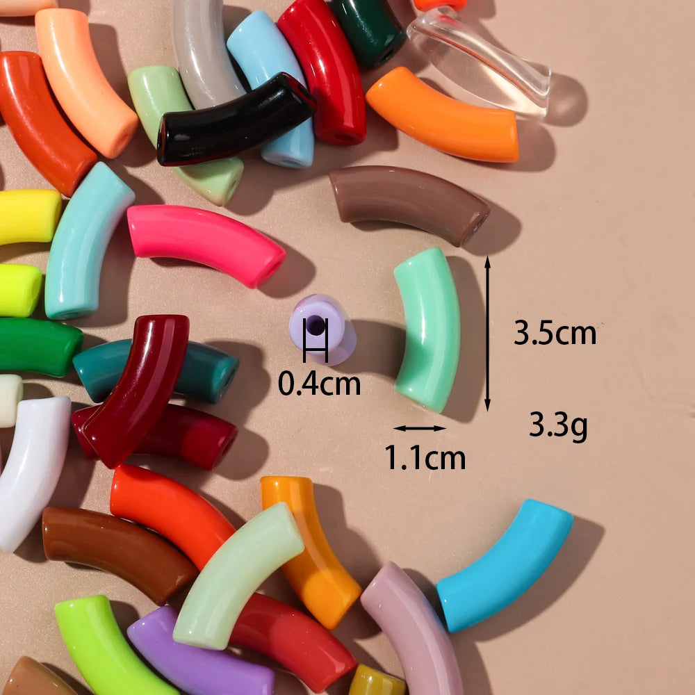 🌈 Lot de 20 Perles Tubes Arc-en-ciel – Idéal pour Créer des Bijoux Colorés et Fun ! 💫🧵 - ThiGui