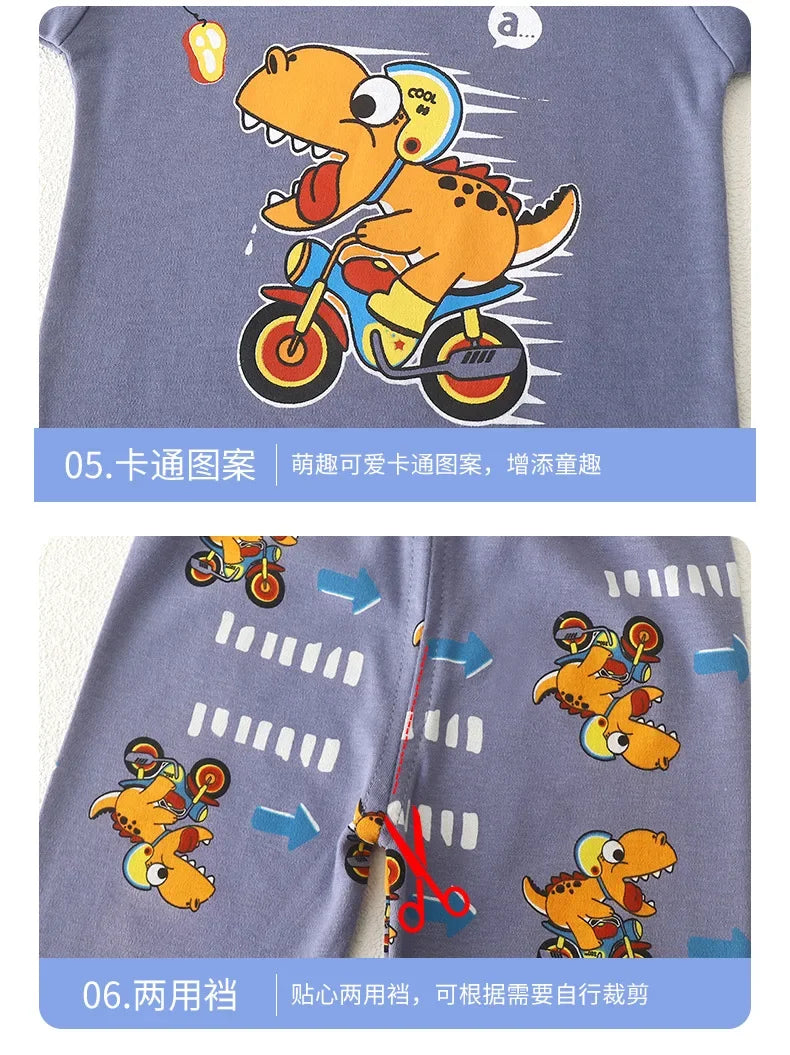 🐻 Cute Bear Pajama Set – Snuggly Autumn Sleepwear for Your Little Cub! 🌙🧒 - ThiGui