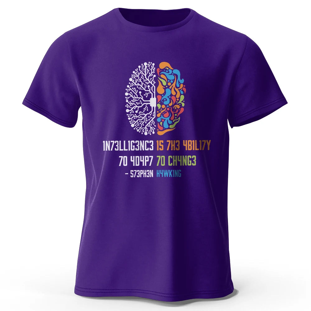Brain Power Cotton Tee 🧠✨ Funny Soft & Breathable Unisex T-Shirt - ThiGui
