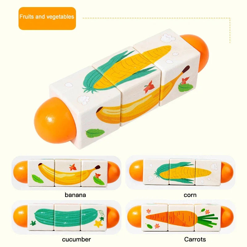 🧩 Spin & Match Wooden Puzzle – 3D Animal Block Fun for Clever Little Learners! 🐘🎨 - ThiGui