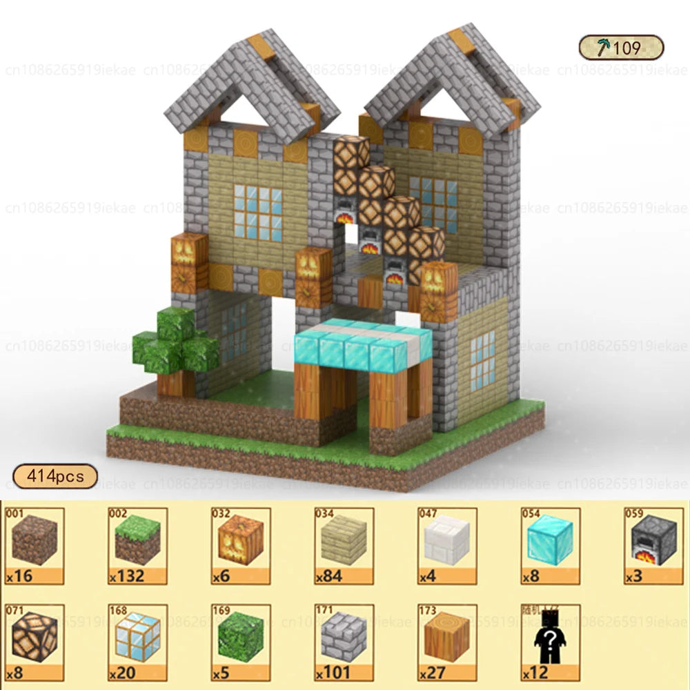 🧲 Build & Imagine! Magnetic Mine World Cube Set for Kids – Craft, Create, and Play 🎮🌍 - ThiGui