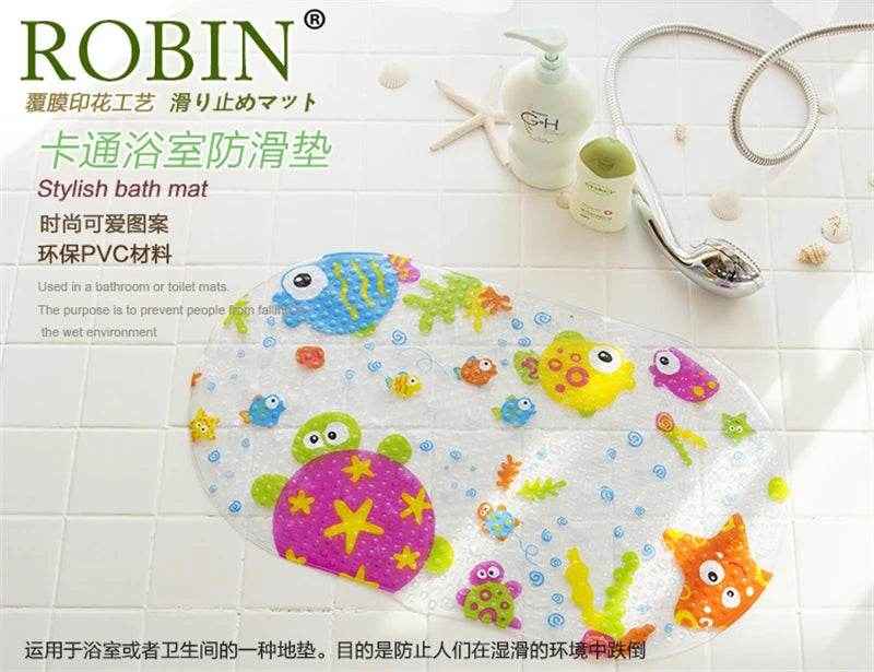 🐾 Safe, Sweet & Splash-Ready – Cartoon Suction Bath Mat for Kids Who Love Bathtime Fun! - ThiGui