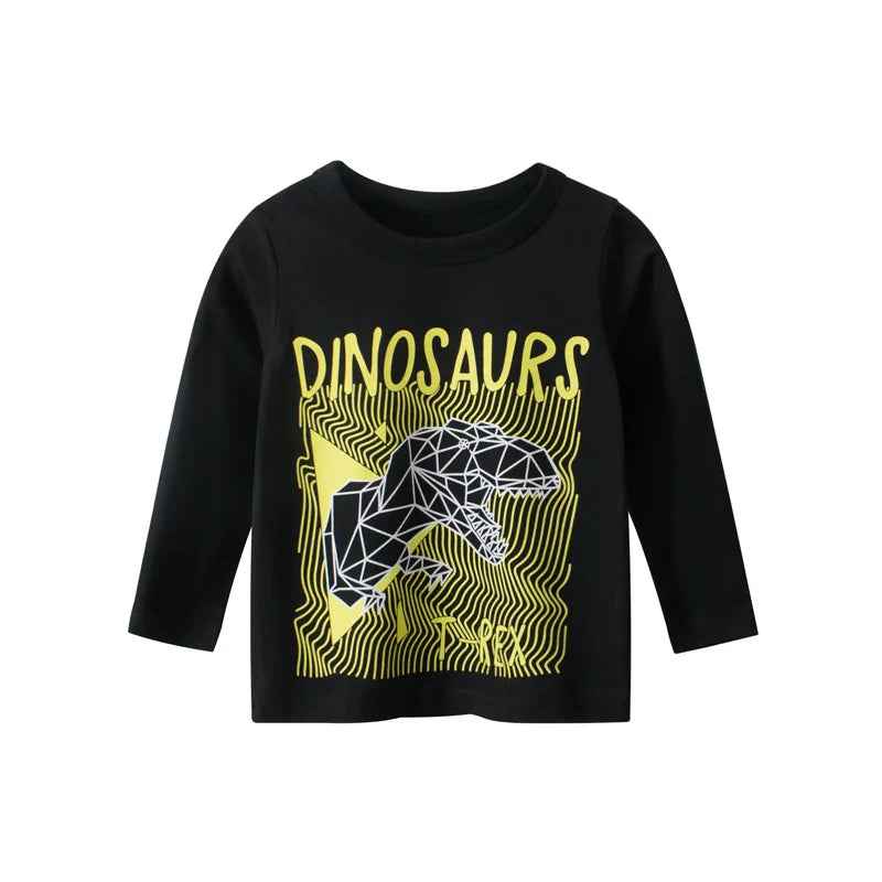🦖Roarsome Dino Tees – Long Sleeve Fun for Little Explorers! - ThiGui