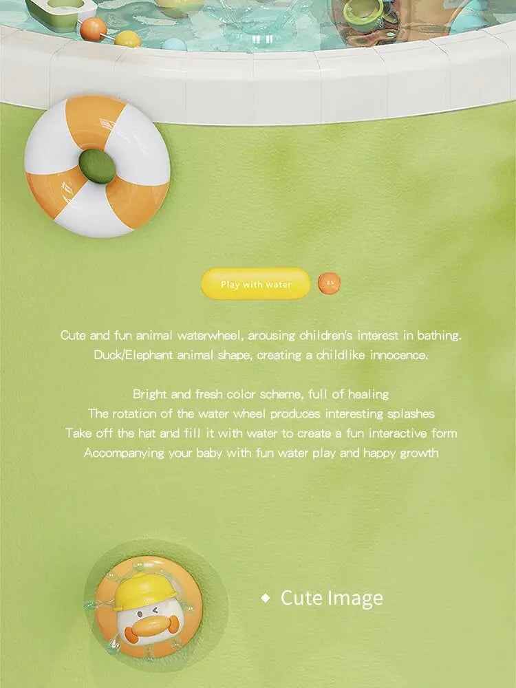 🛁 Duck Waterwheel Bath Toy – Splash, Scoop & Spin with Bathtime’s Cutest Companion! 🐤💦 - ThiGui